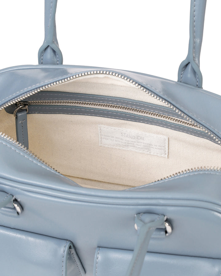 Stand Oil Chubby Bag — Quilted Bowling Crossbody — Sky blue