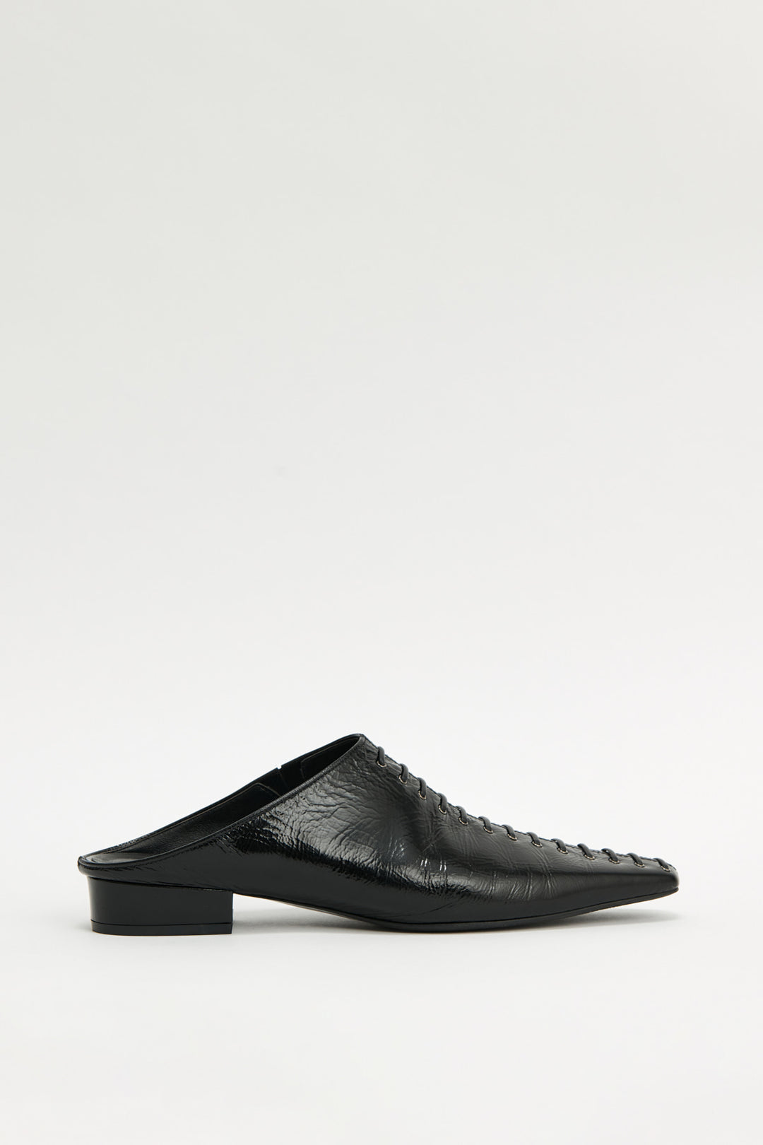 KIMMATIN Lace-Up Mule Loafers — Black
