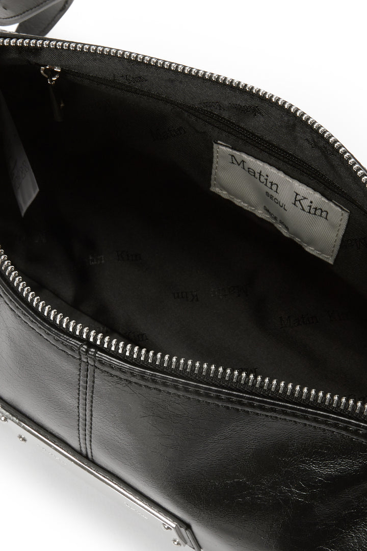 Matin Kim Buckle Strap Shoulder Bag — Black