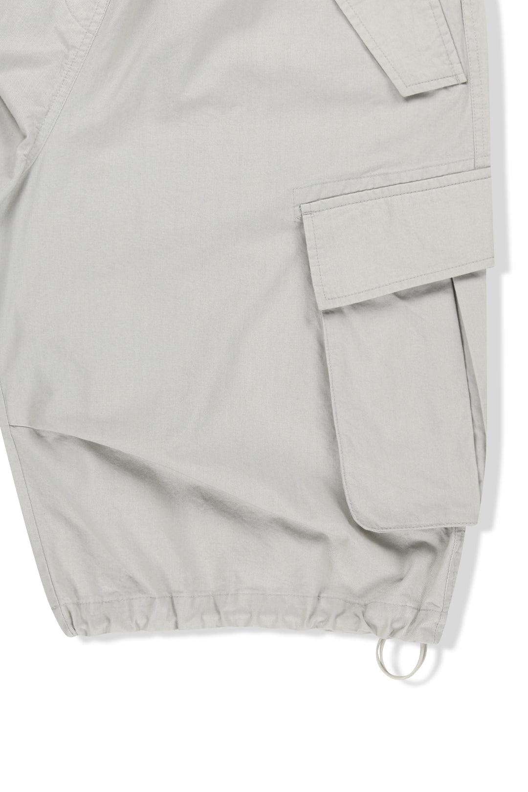 Matin Kim Washed Cotton Patch Pocket Bermudas — Light Grey