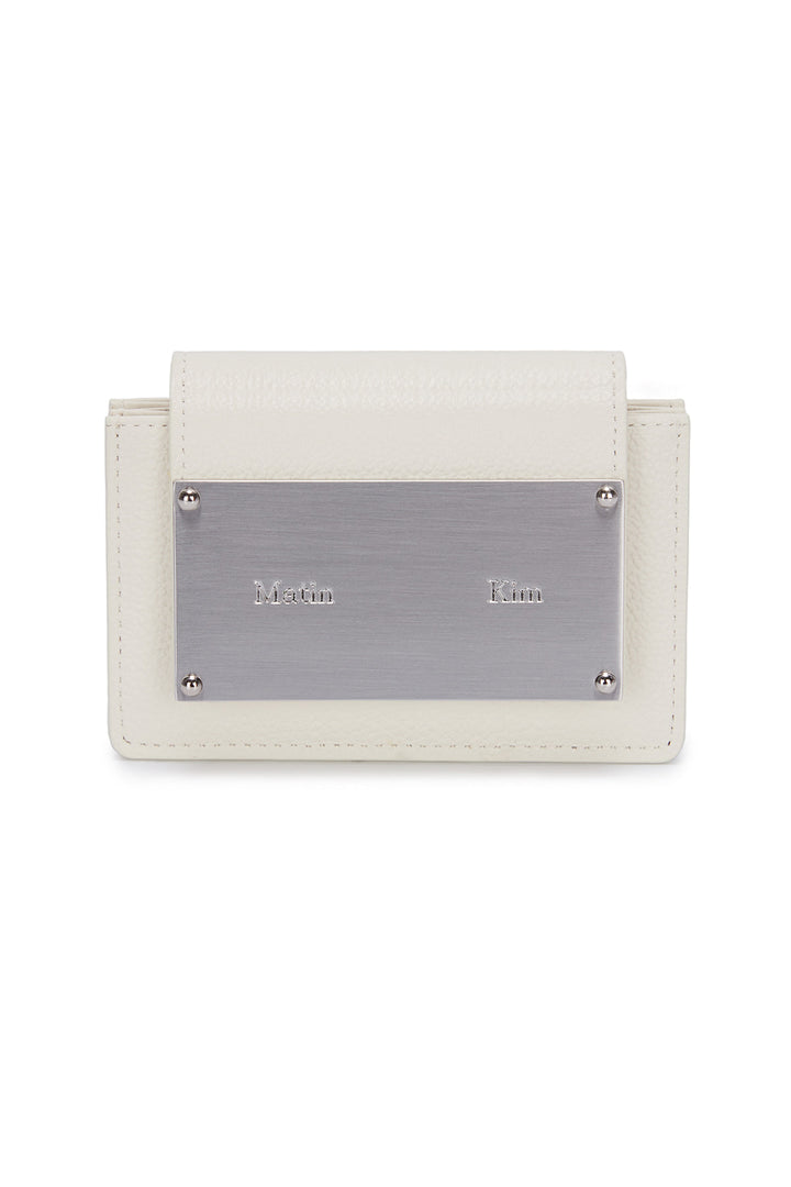 Matin Kim Accordion Wallet in Dark — Silver