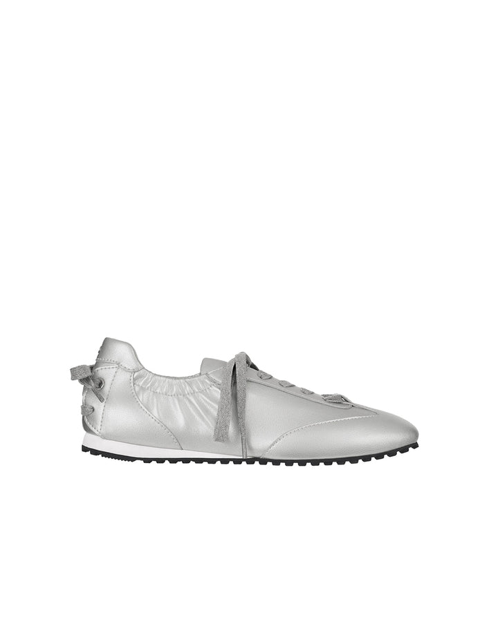 Stand Oil Double Tied Sneakers — Silver