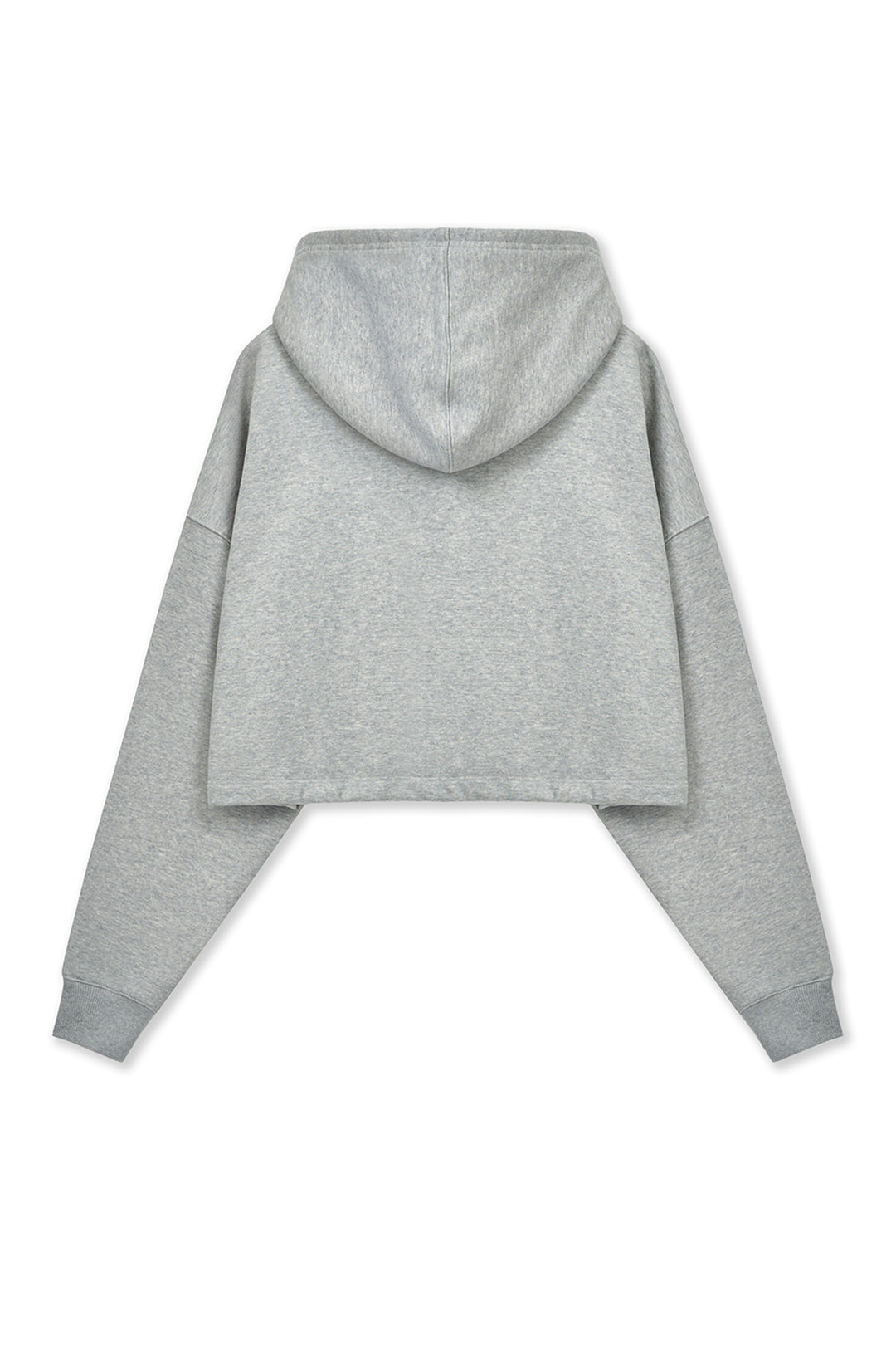 Matin Kim Graffiti Logo Crop Hoodie — Gray