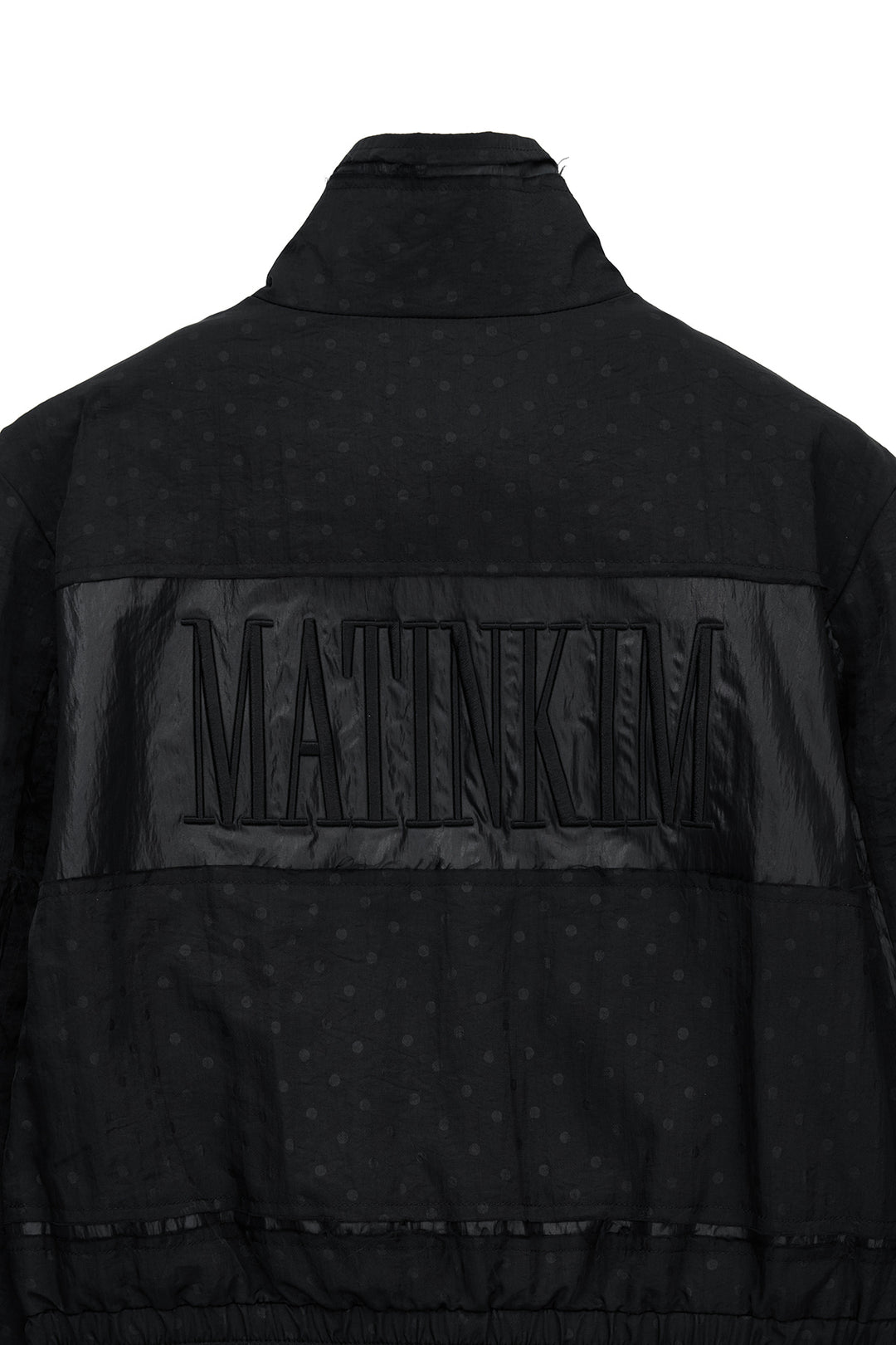 Matin Kim Cropped Embroidery Back Logo Jumper — Black