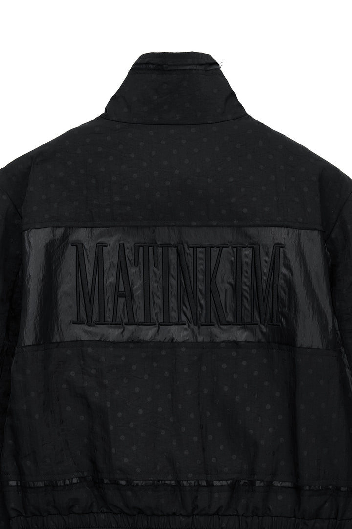 Matin Kim Cropped Embroidery Back Logo Jumper — Black