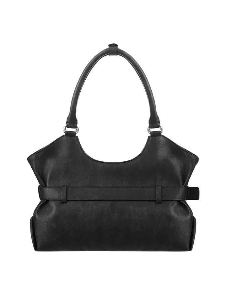 Stand Oil Lene Bag · Wrinkled Leather Crossbody — Black