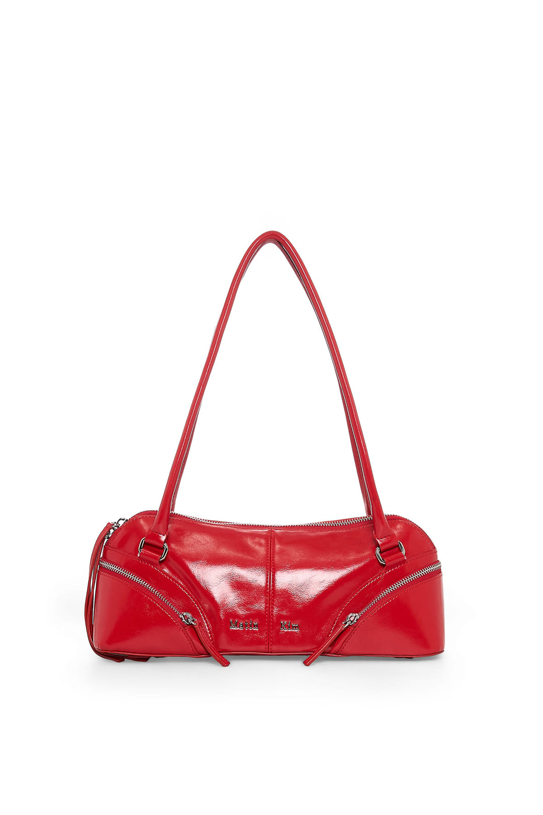 Matin Kim Curve Zip Baguette Bag — Red