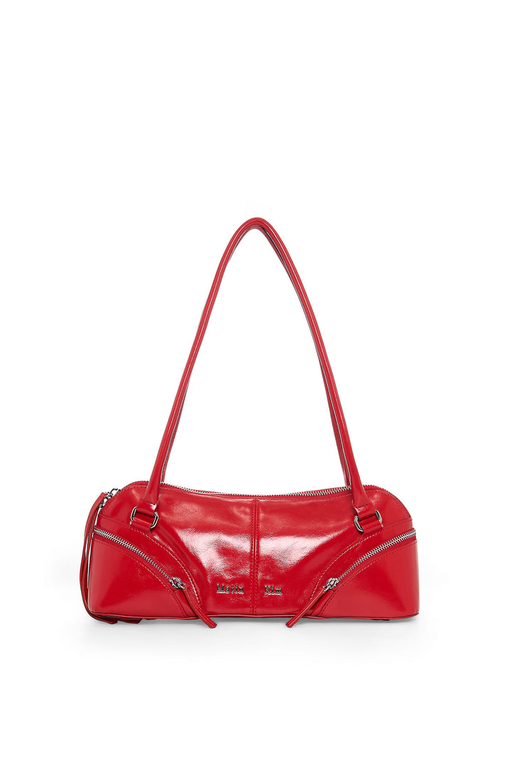Matin Kim Curve Zip Baguette Bag — Red
