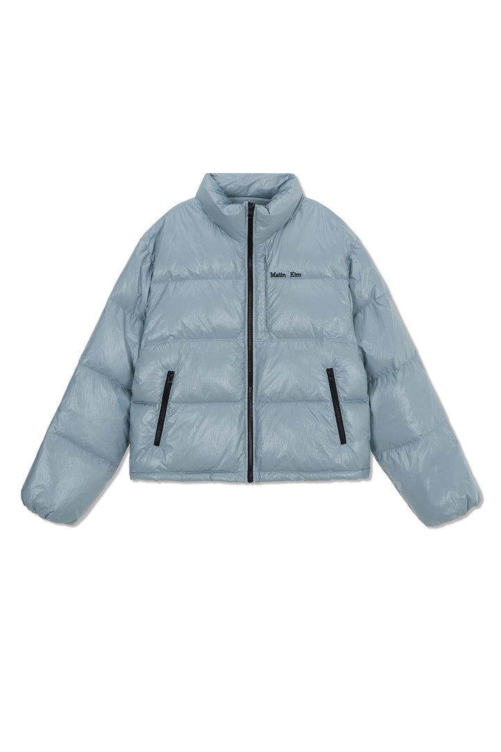 Matin Kim Small Logo Volume Down Jumper — Light Grey