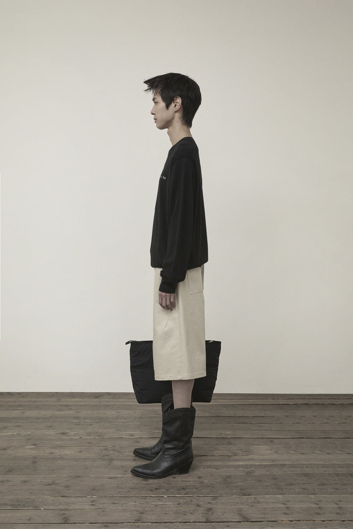 Matin Kim Cashmere Blended Round Knit — Black