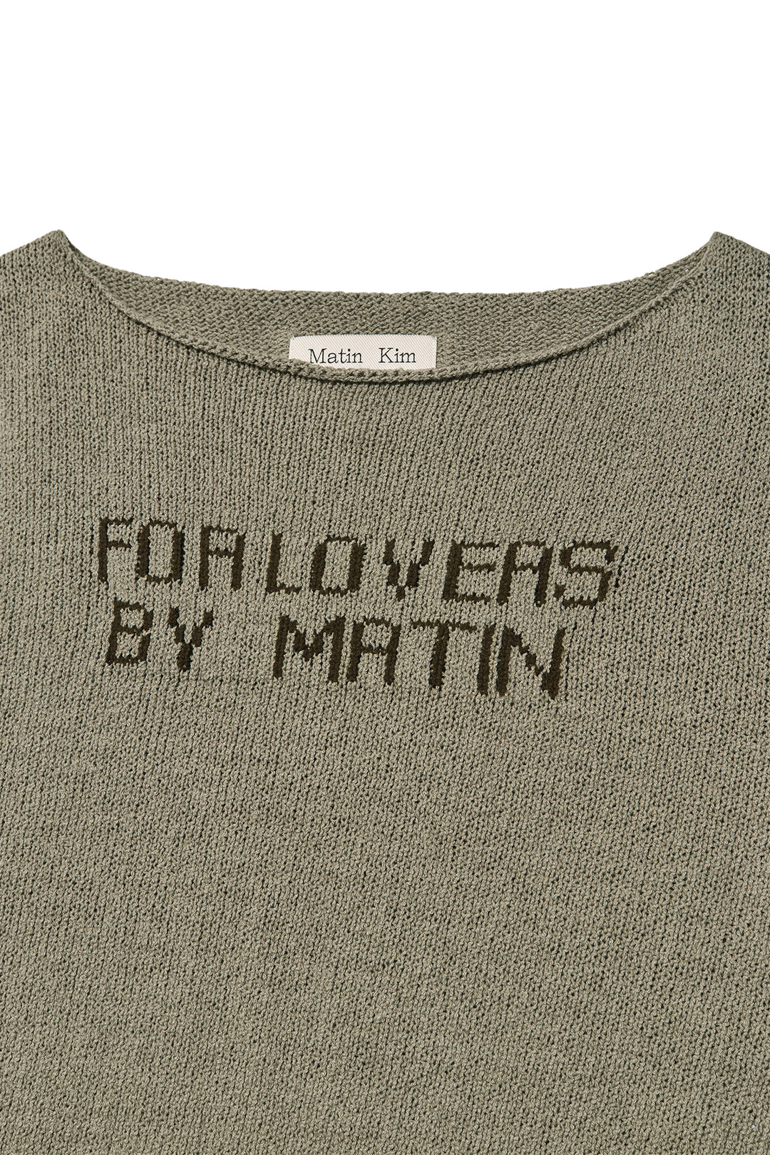 Matin Kim Punching Point Pullover — Olive