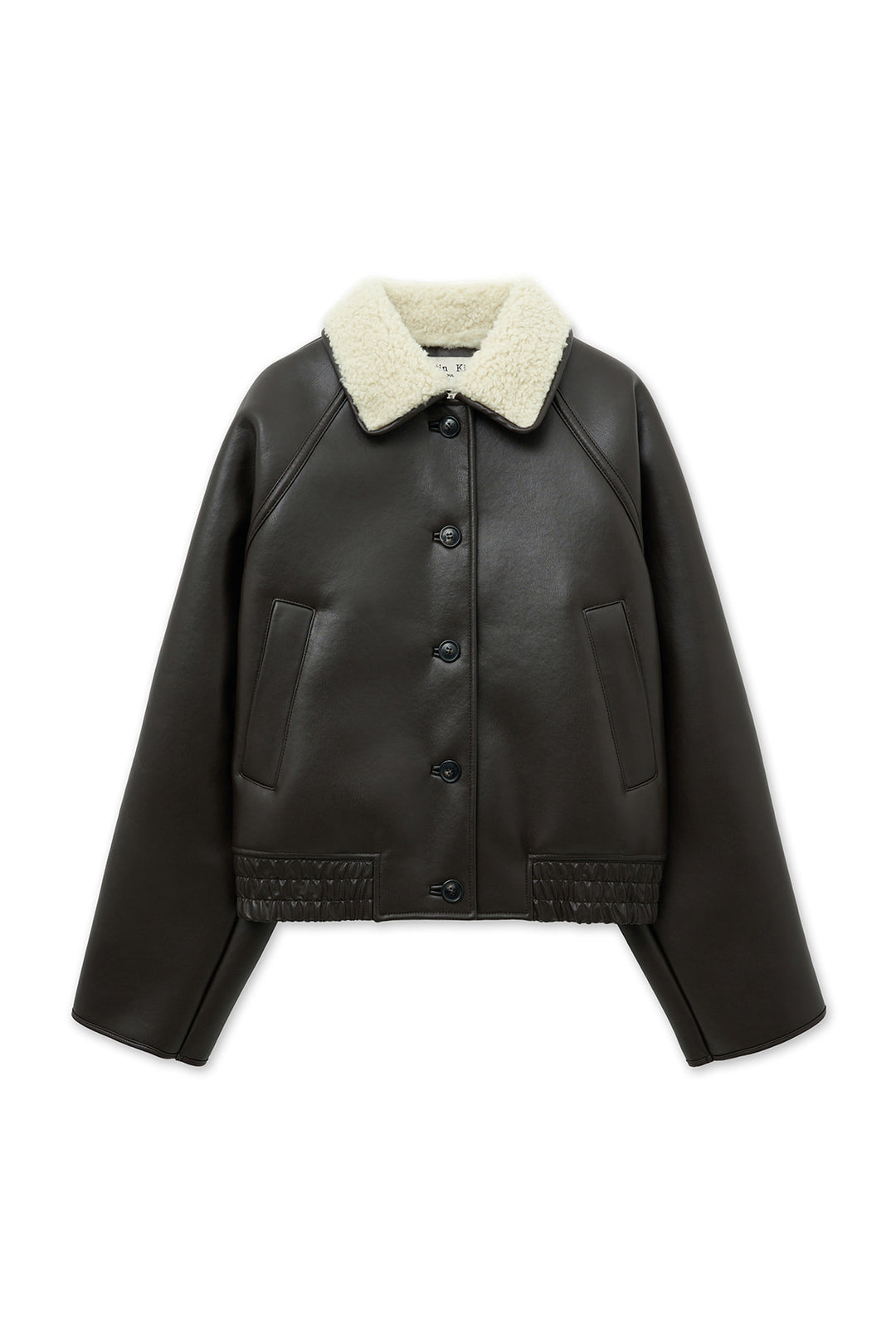 Matin Kim Fur Collar Mustang Jumper Dark — Brown