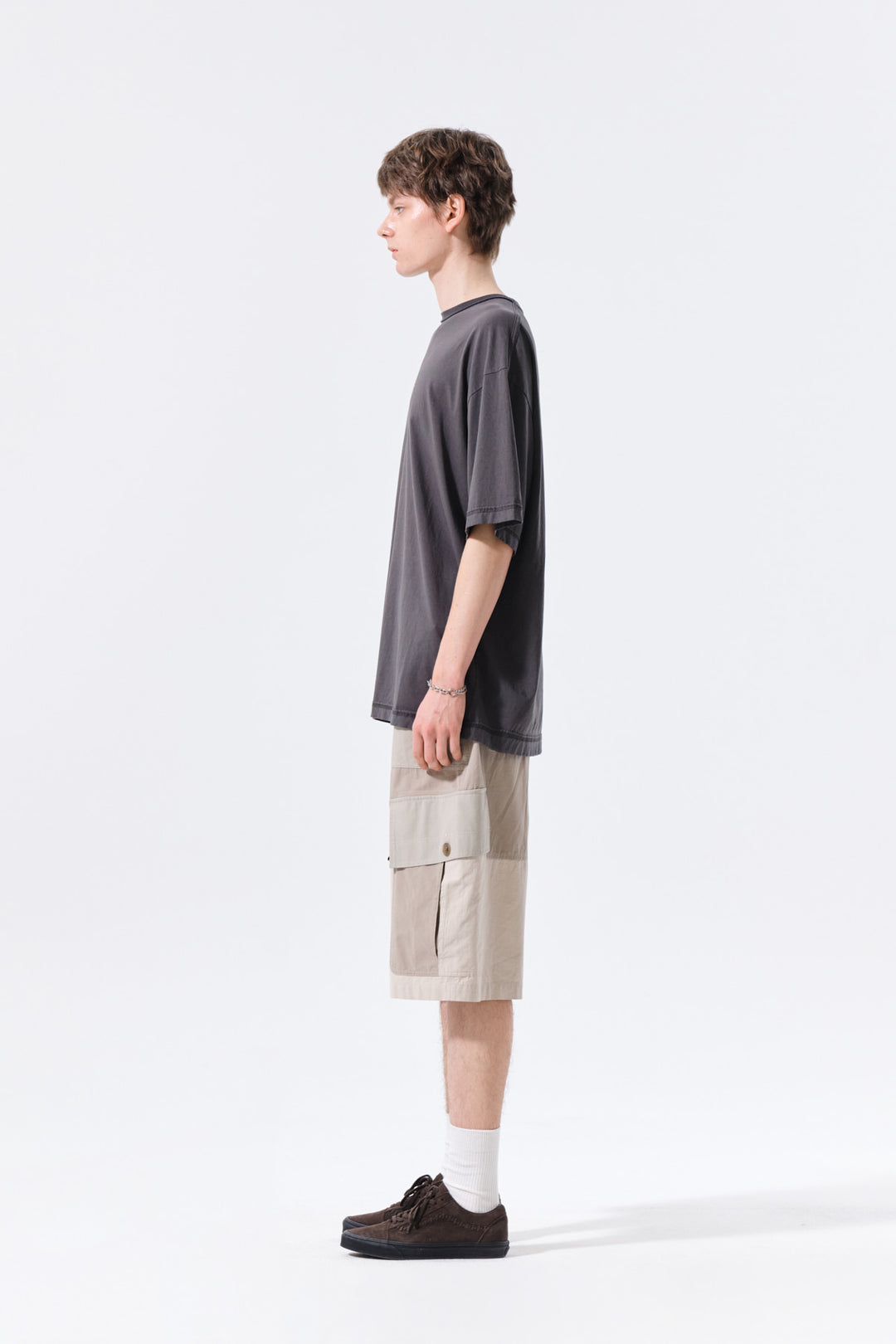 Matin Kim Vintage Lettering Graffiti Top — Charcoal
