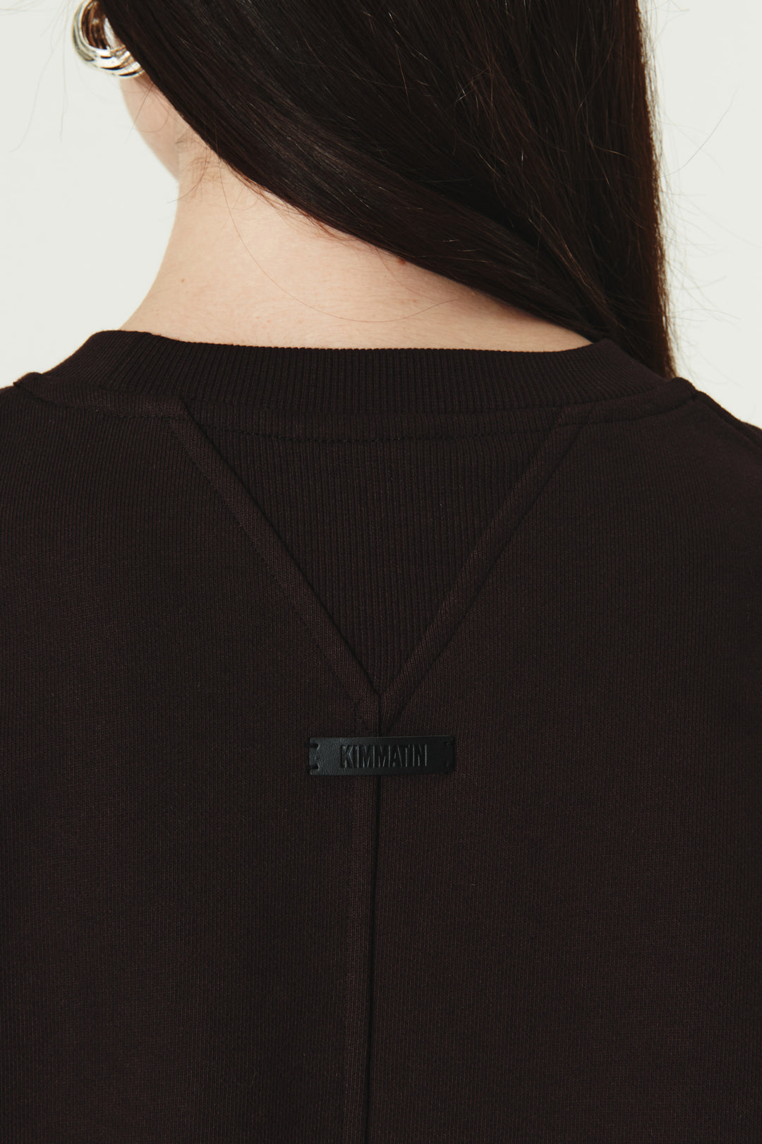 KIMMATIN Vintage Printing Sweatshirt — Burgundy