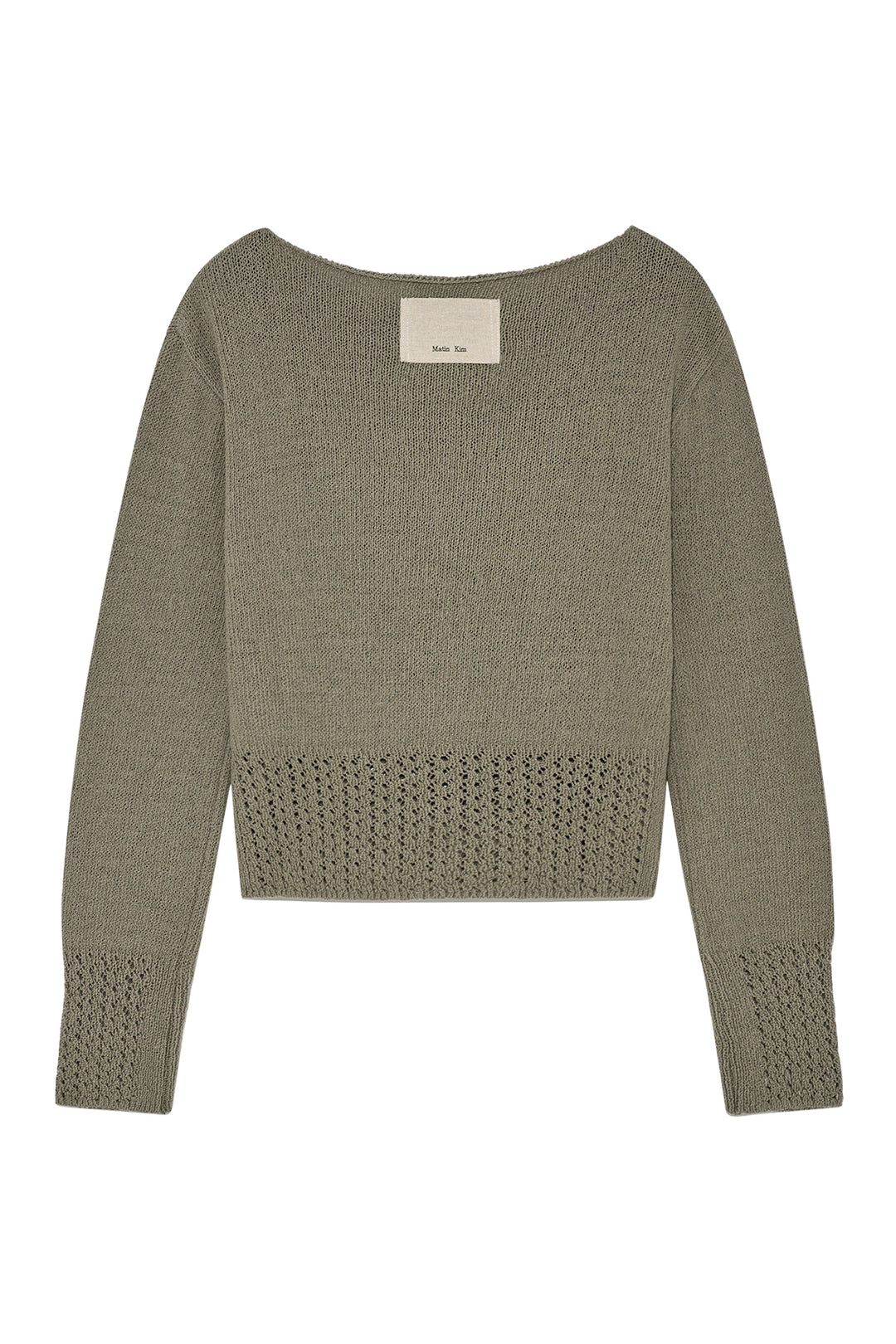 Matin Kim Punching Point Pullover — Olive