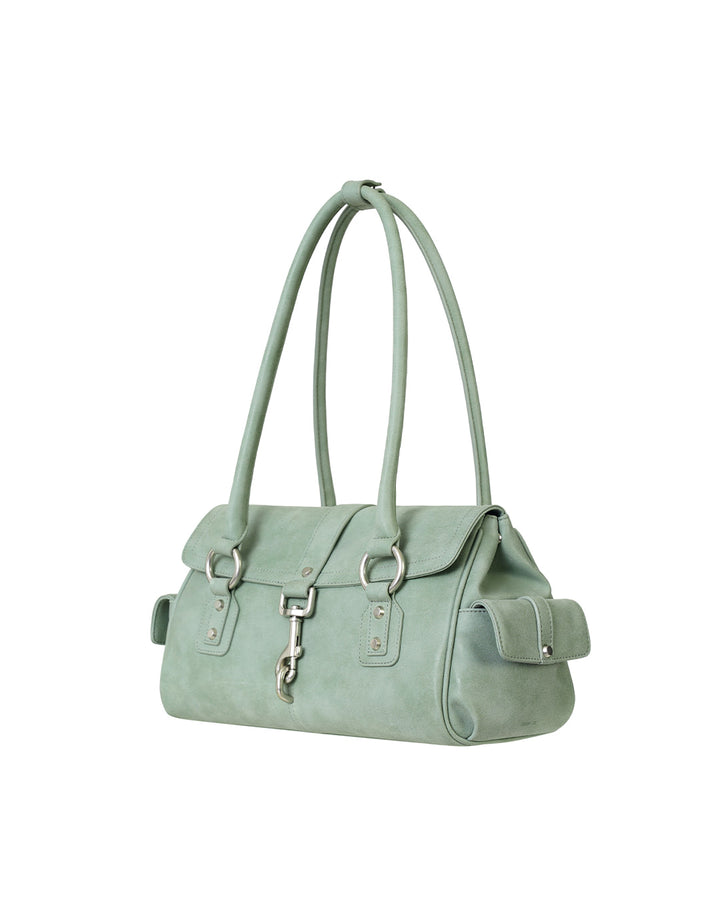 Stand Oil Beni Bag — Vintage Nubuck Crossbody — Mint