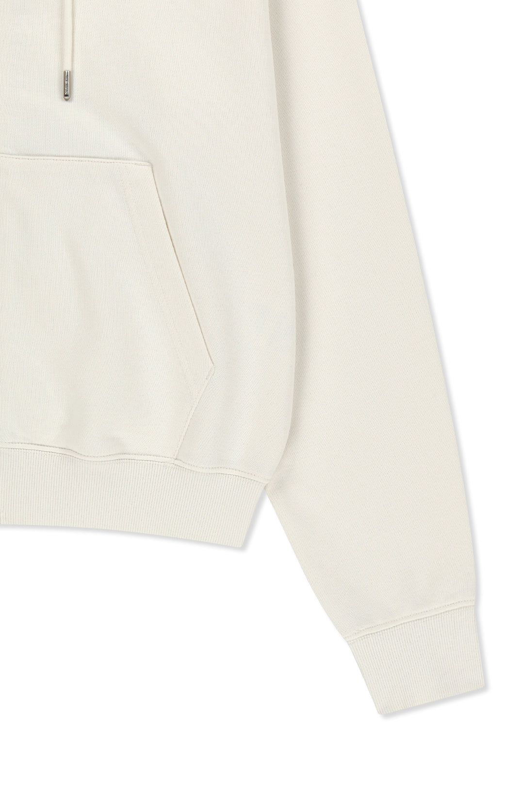 Matin Kim Back Logo Essential Zip Hoodie — Ivory