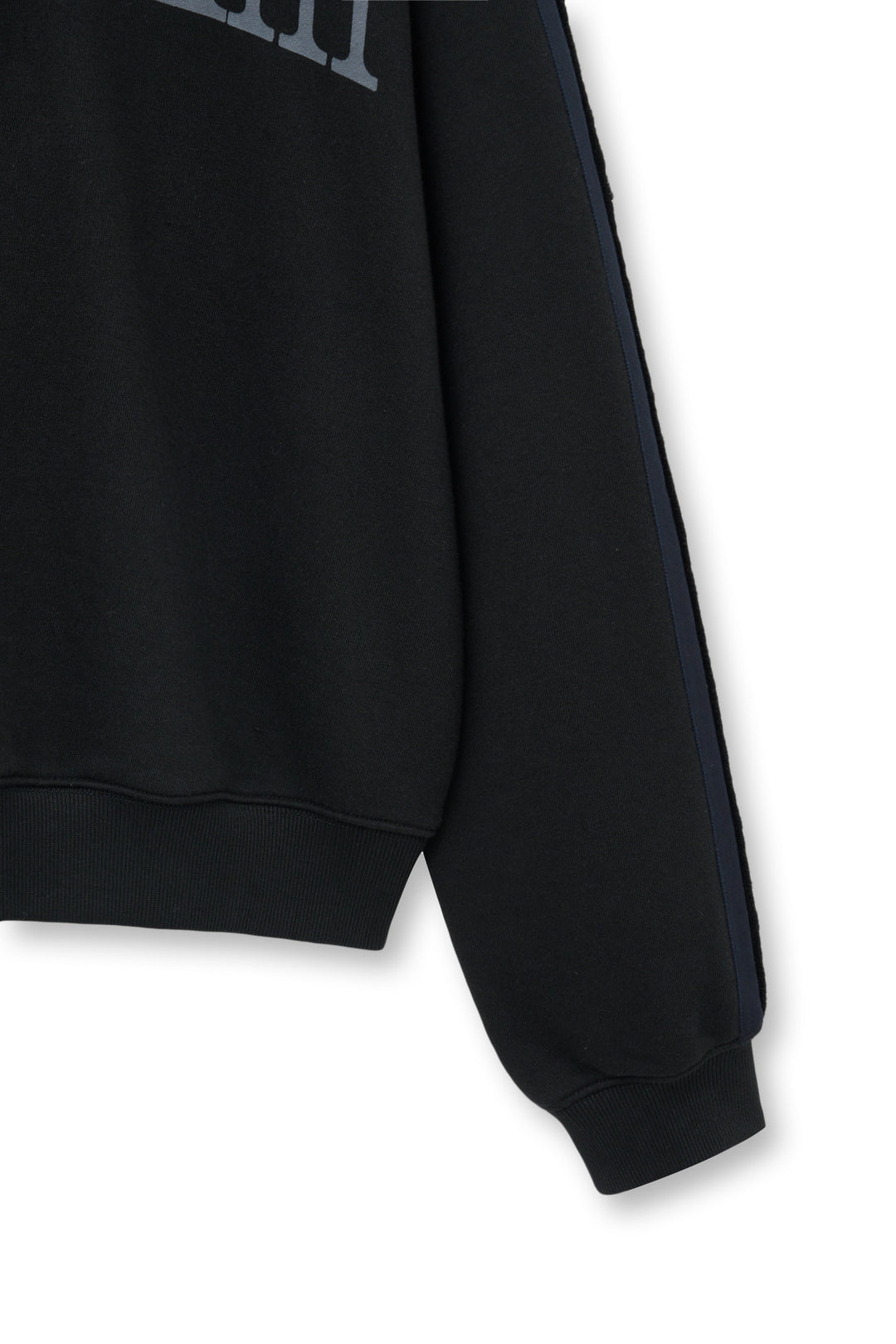 Matin Kim Cut Out Half Zip Sweatshirt — Black