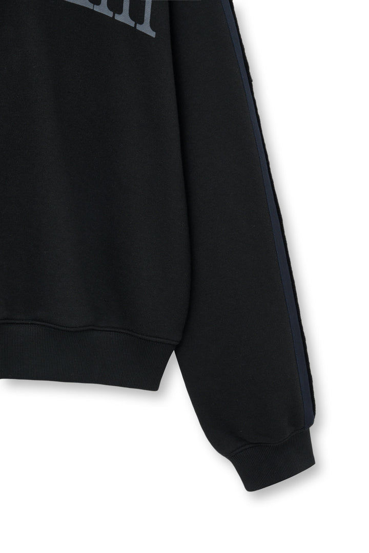 Matin Kim Cut Out Half Zip Sweatshirt — Black