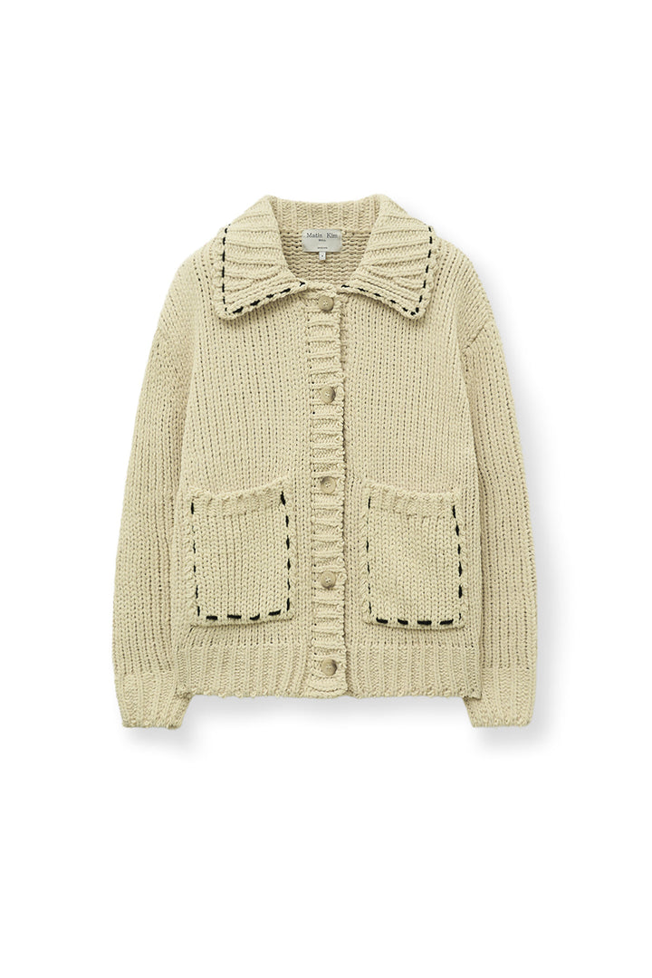 Matin Kim Handmade Collar Knit Cardigan