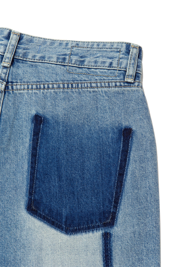 Matin Kim Pocket Washed Point Denim — Light Blue