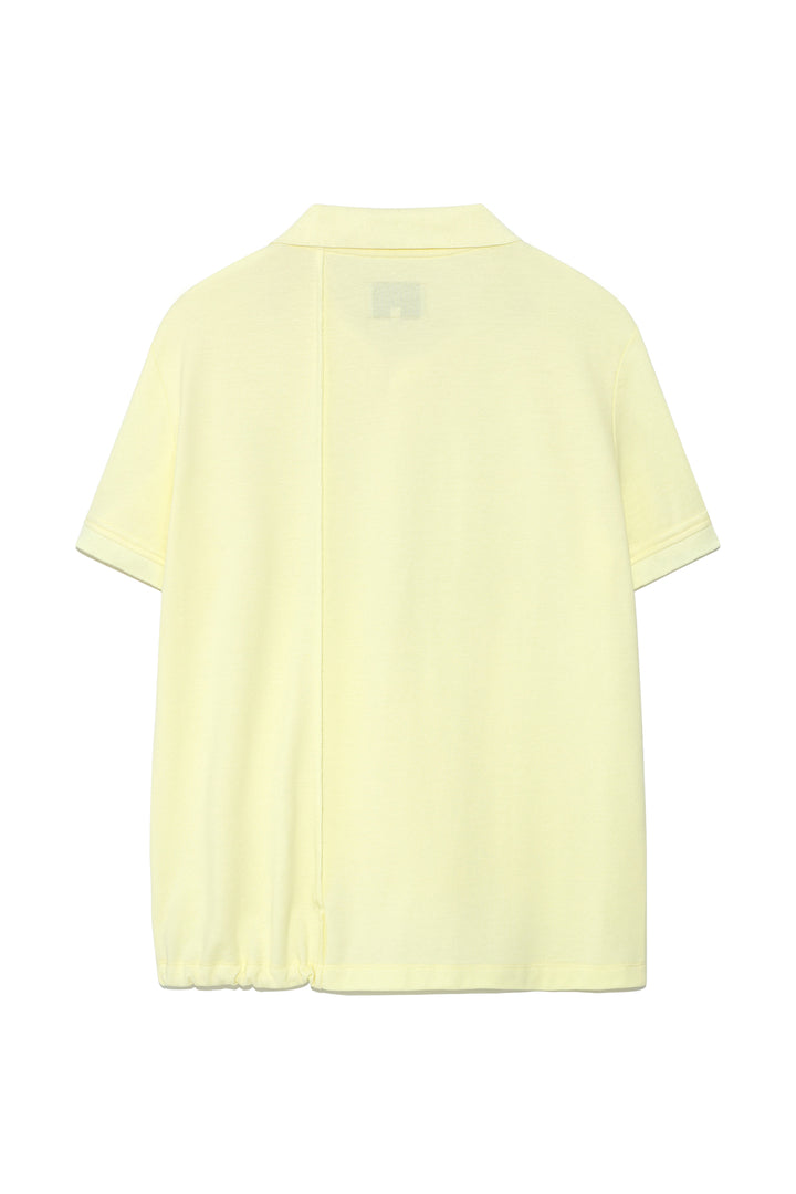 Matin Kim Two Way String Point Pique Top — Yellow