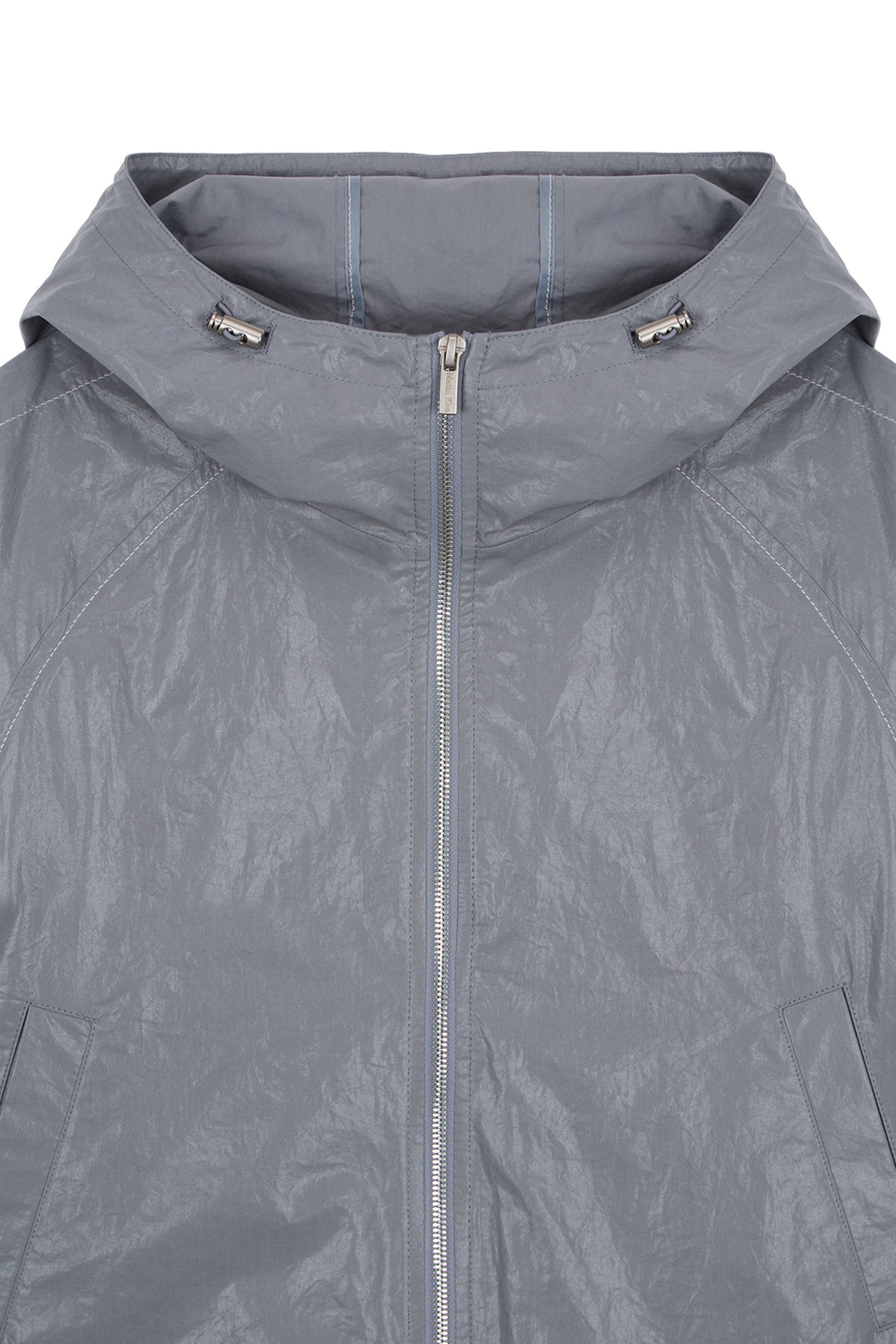 Matin Kim Crop Hoody Coating Jumper Dark — Gray