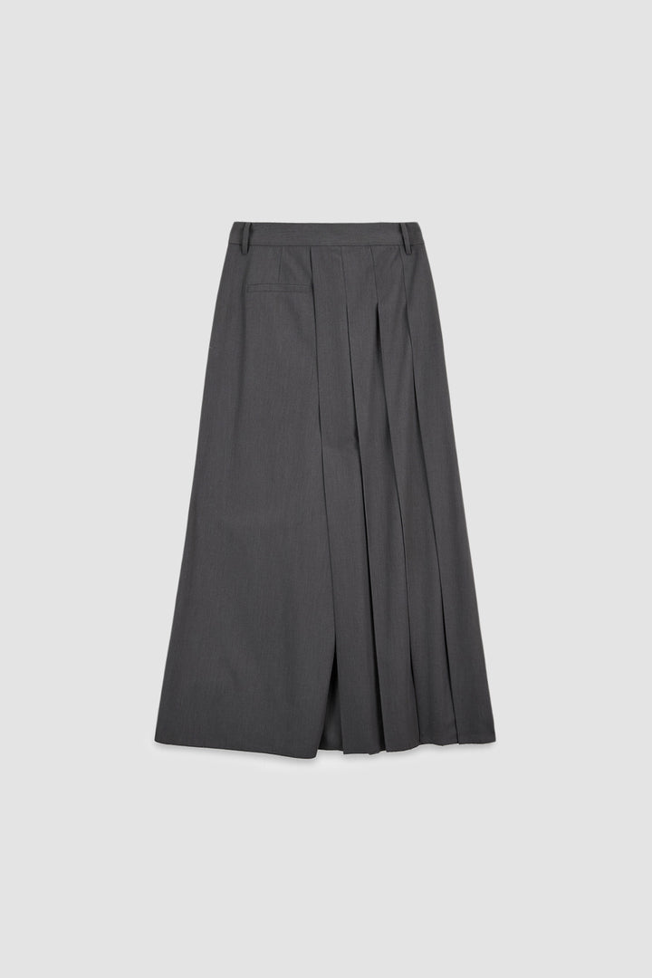 KIMMATIN Unbalance Pleats Pants — Charcoal
