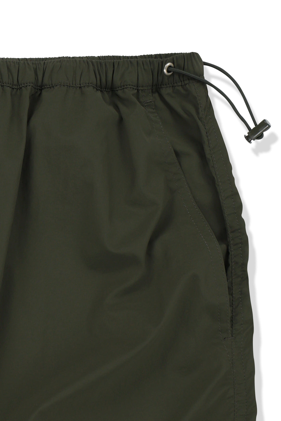 Matin Kim Patch Pocket Shirring Nylon Skirt — Khaki