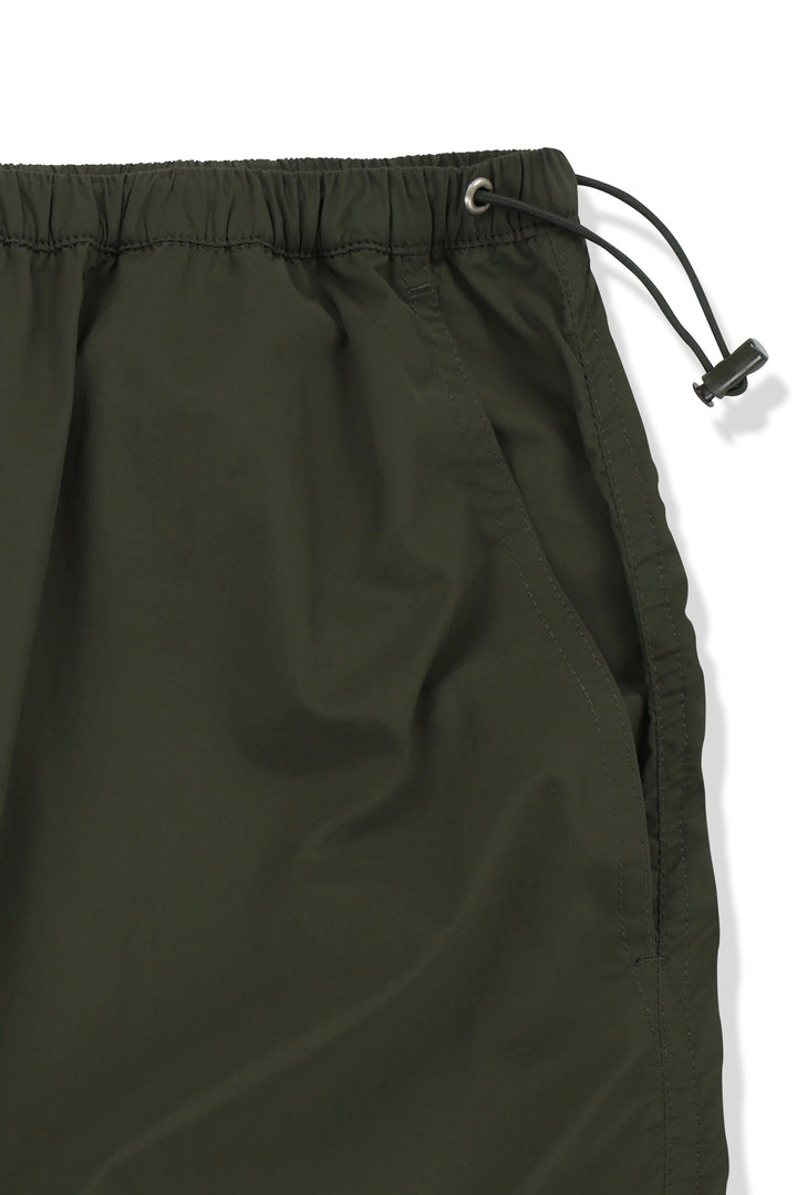 Matin Kim Patch Pocket Shirring Nylon Skirt — Khaki