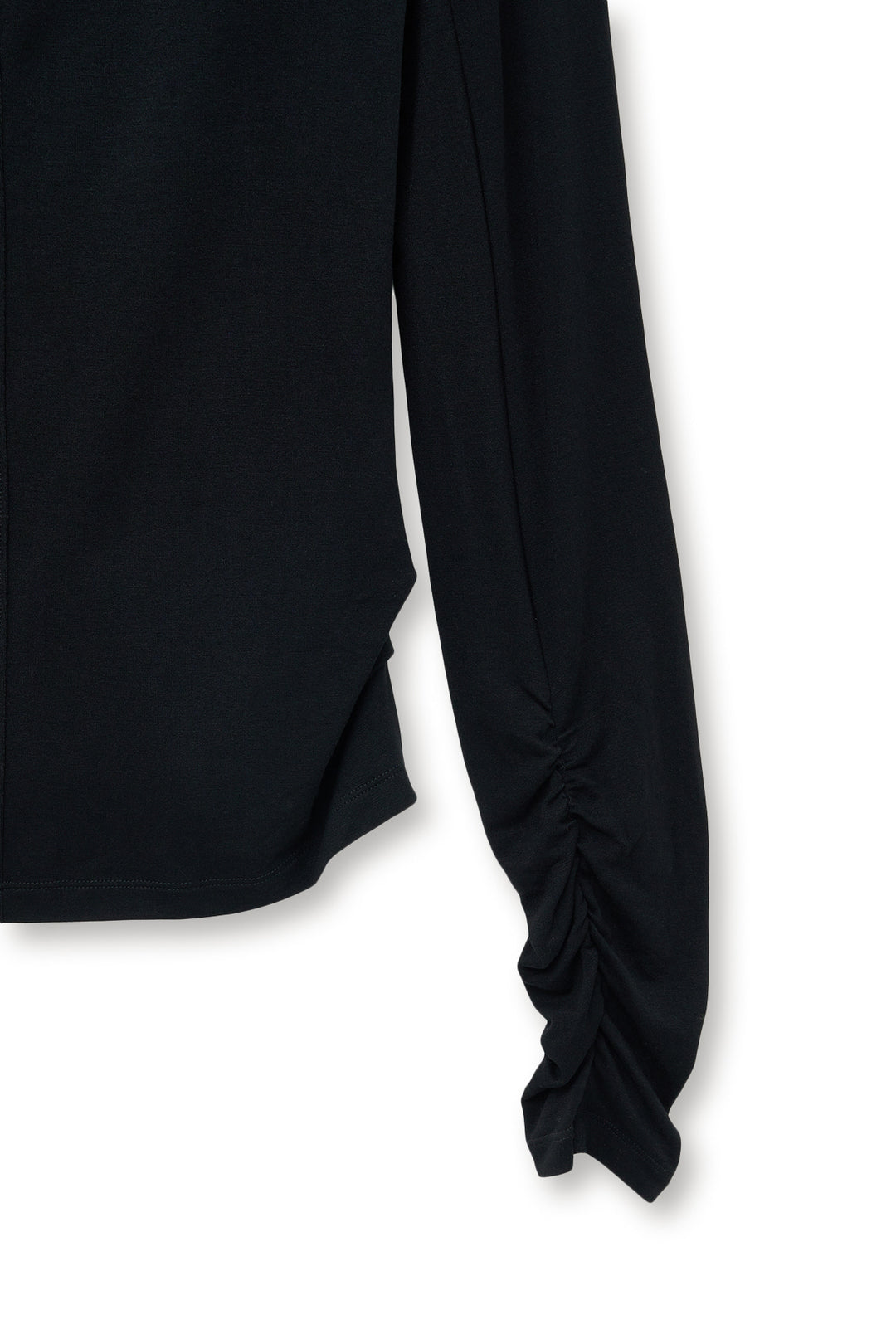 Matin Kim Henley Neck Shirring Top — Black
