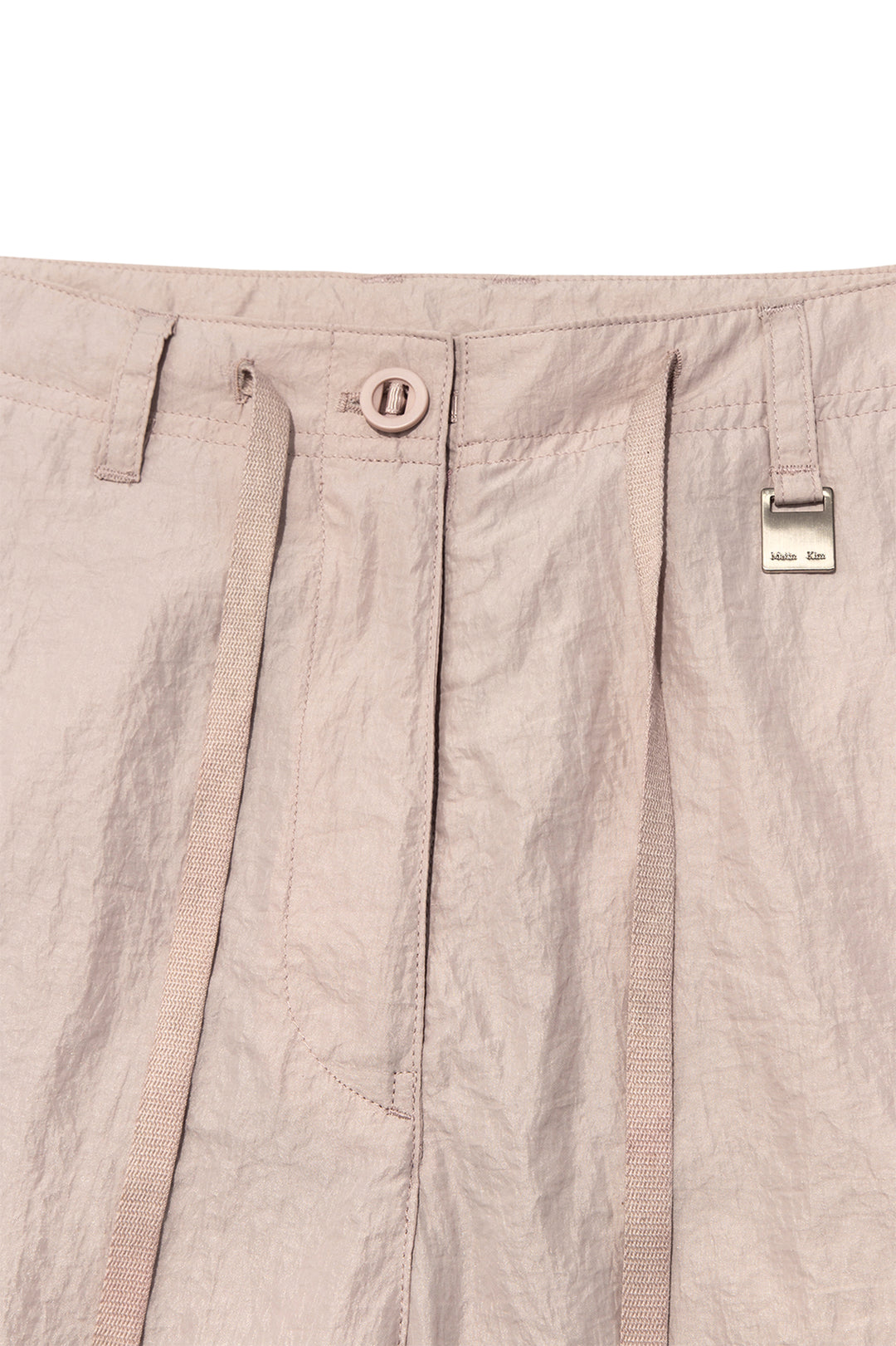 Matin Kim String Nylon Cargo Pants Light — Pink
