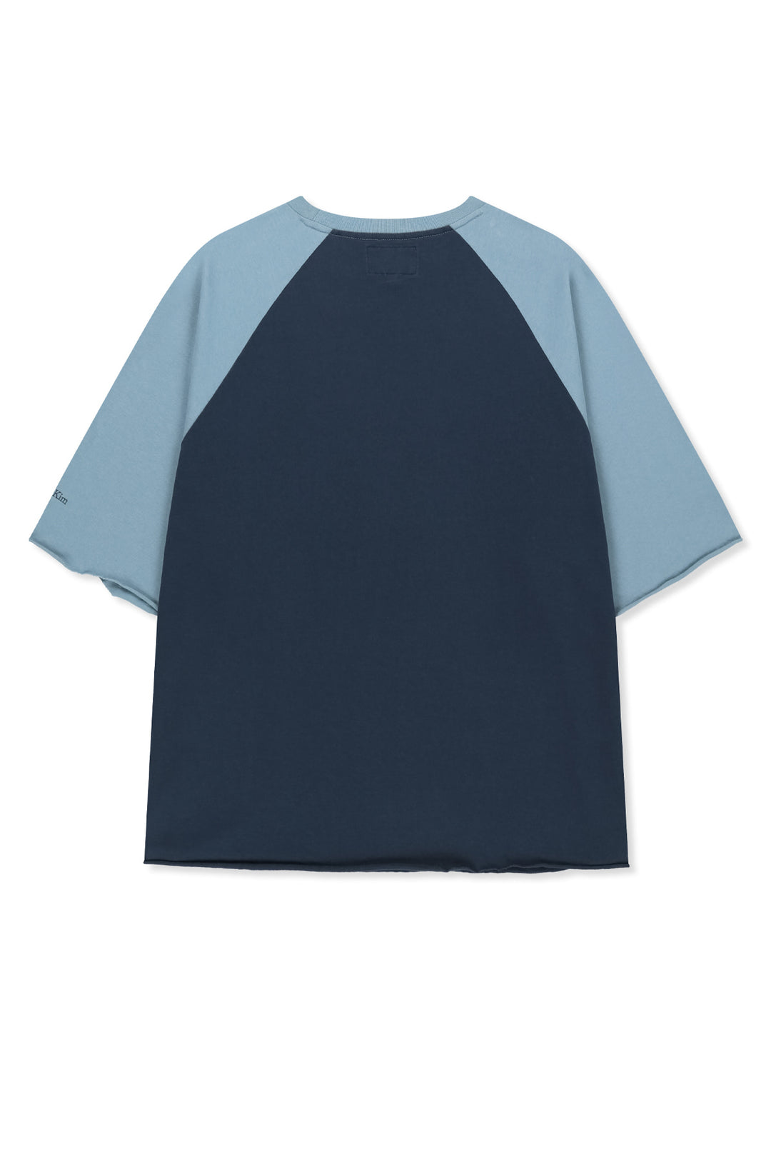 Matin Kim Raw Edge Raglan Top — Navy blue