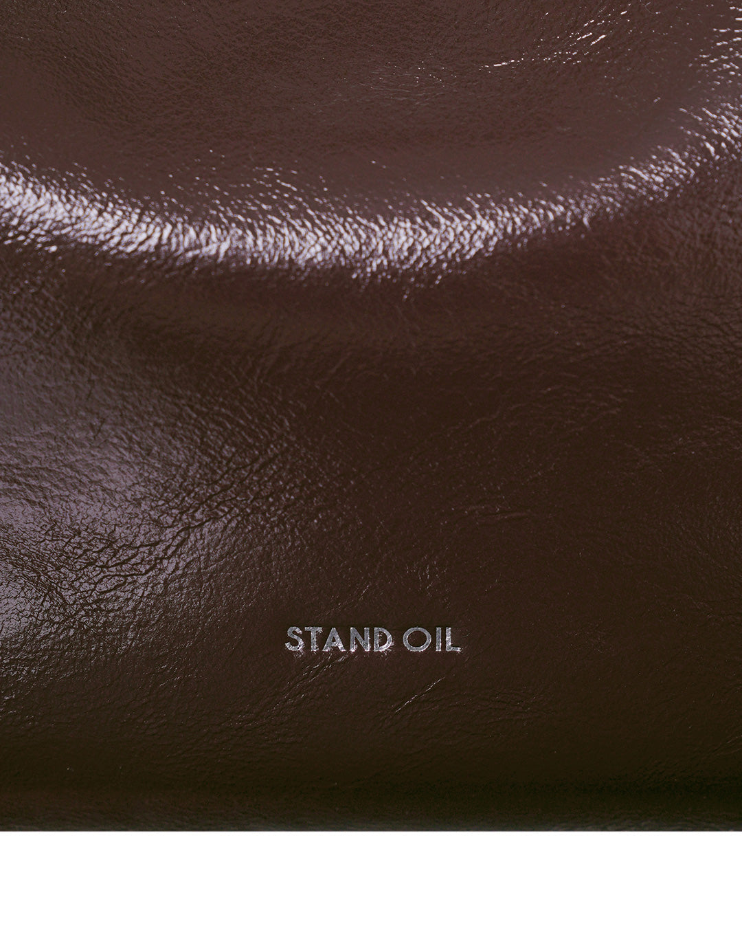 Stand Oil Plump Bag — Glossy Shoulder Crossbody — Maroon