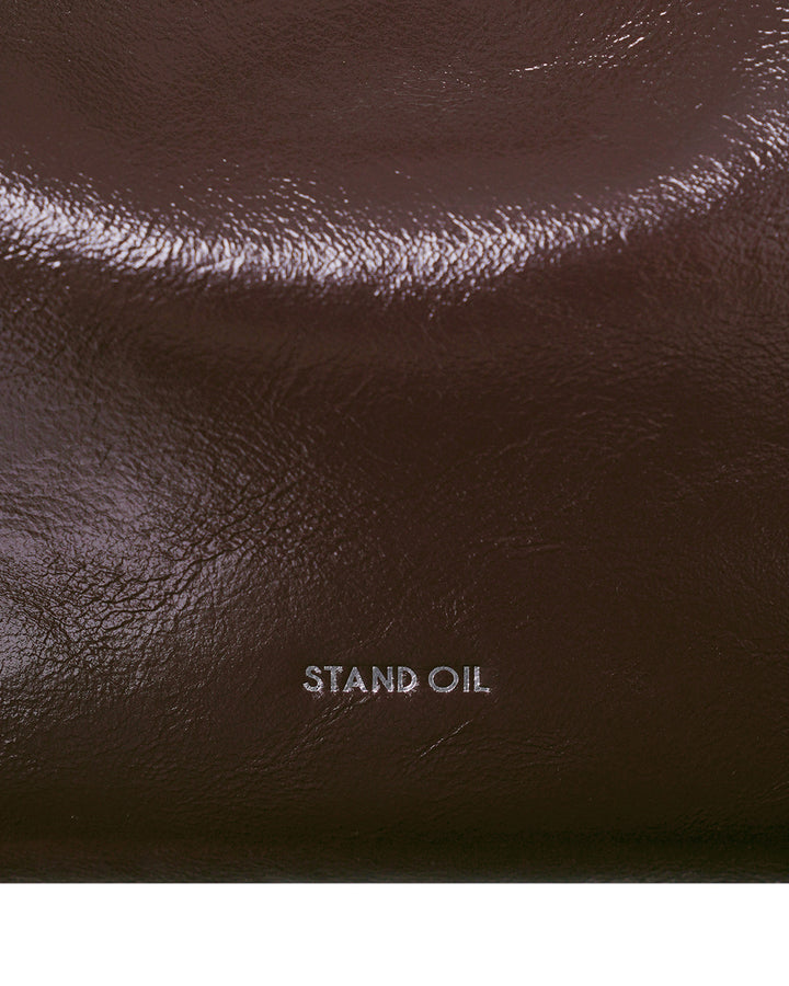 Stand Oil Plump Bag — Glossy Shoulder Crossbody — Maroon