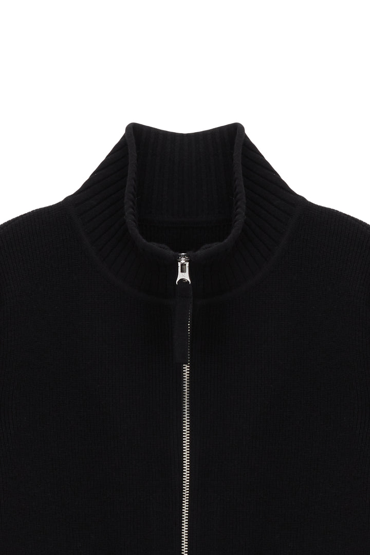 Matin Kim Spell Point Stripe Knit Cardigan — Black