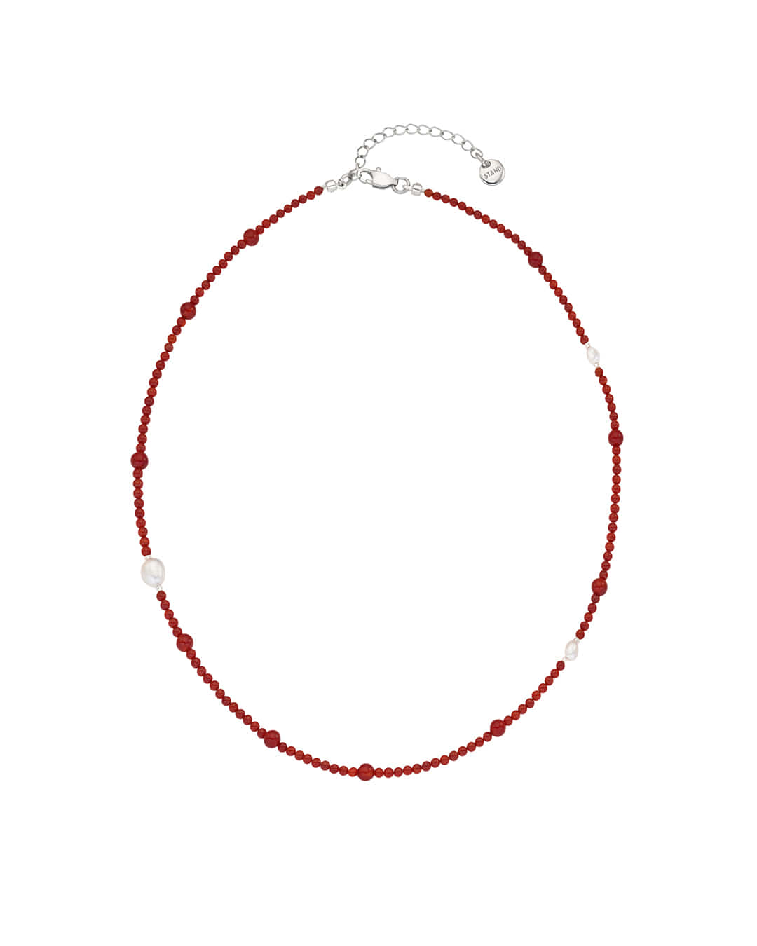 Stand Oil Jamano Pearl Necklace — Red
