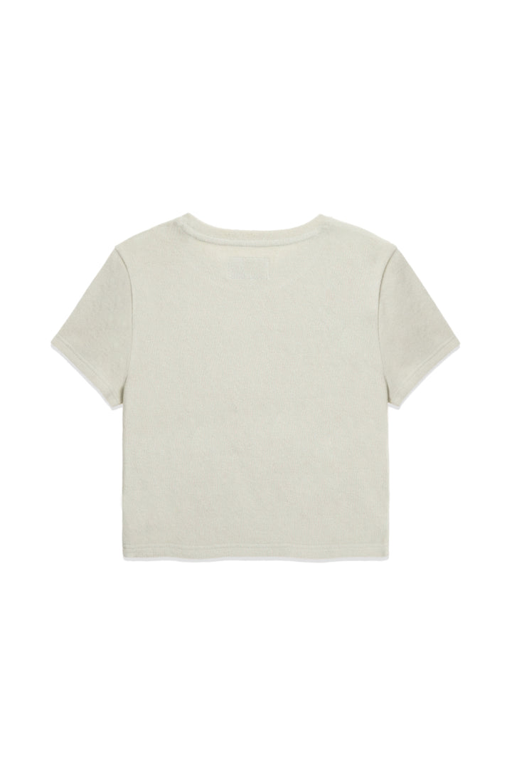 Matin Kim Logo Point Terry Crop Top — Green