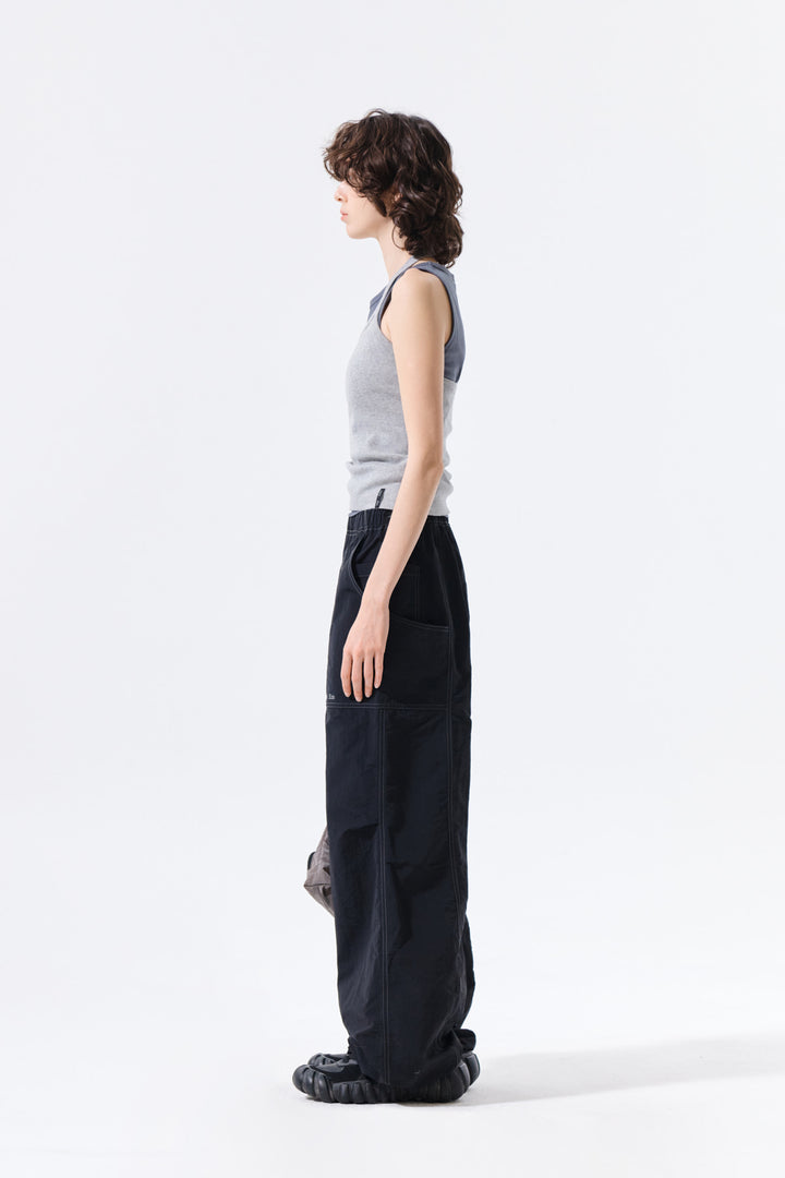 Matin Kim Label Detail Halter Tank — Gray