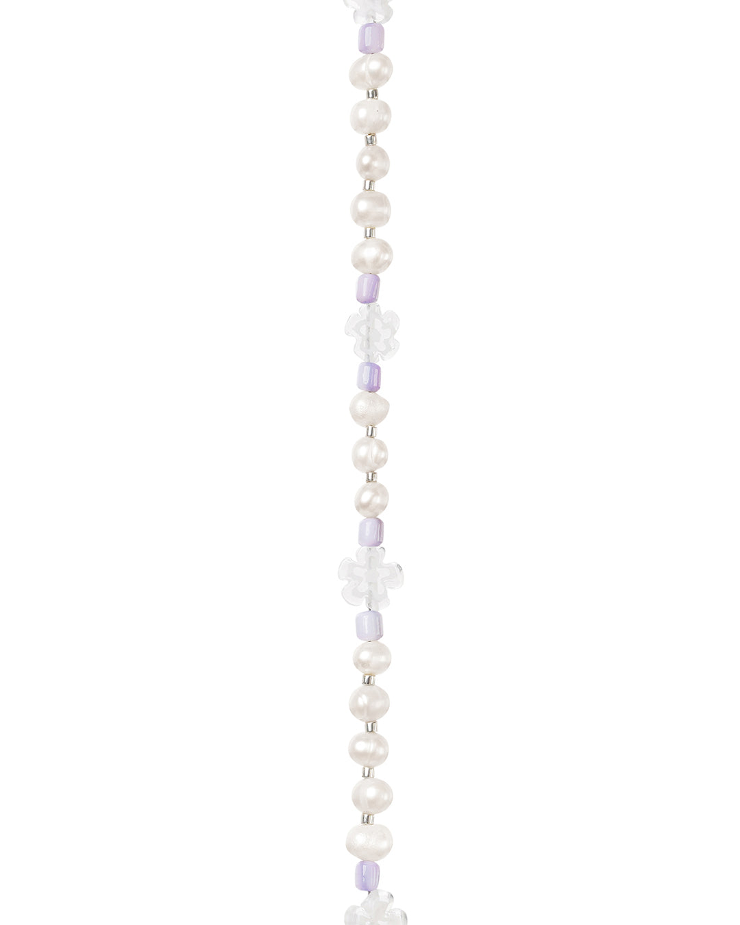 Stand Oil Flower Pearl Necklace — Lilac