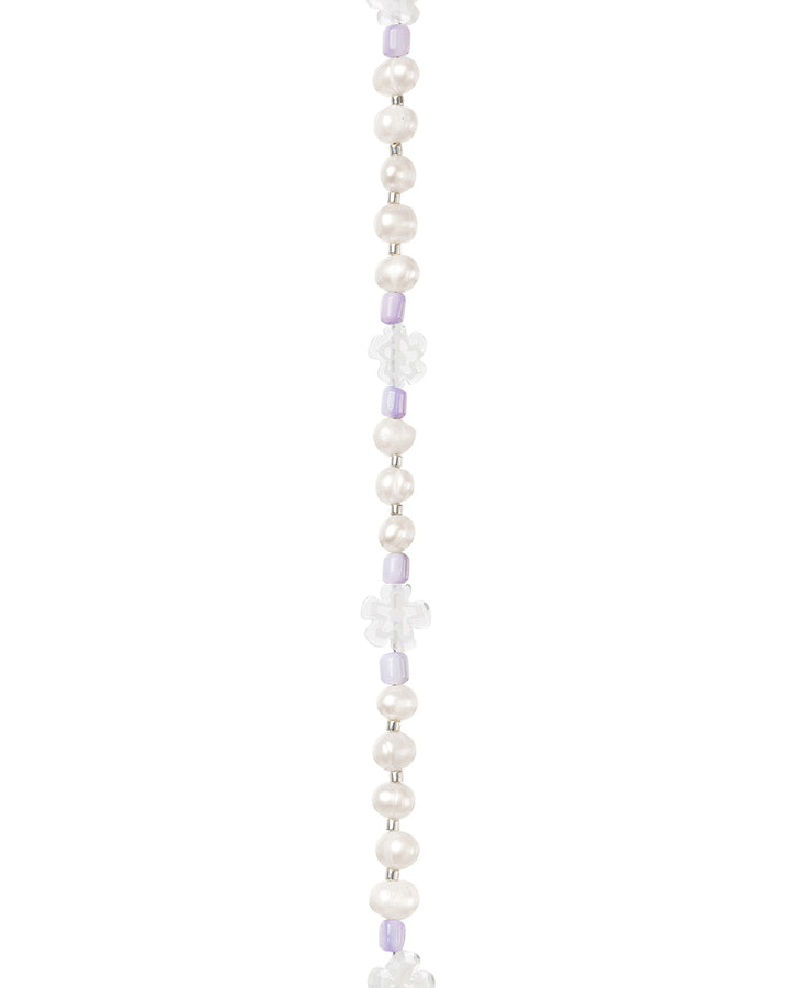 Stand Oil Flower Pearl Necklace — Lilac