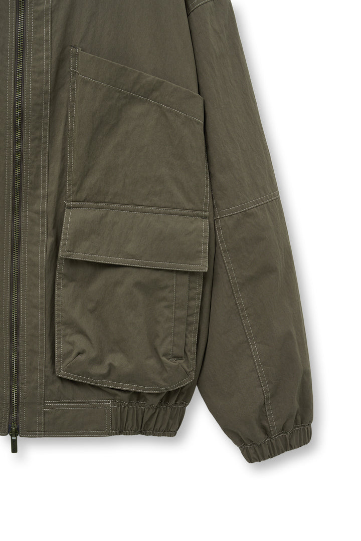 Matin Kim Utility Bomber Jumper in Khaki — Brown