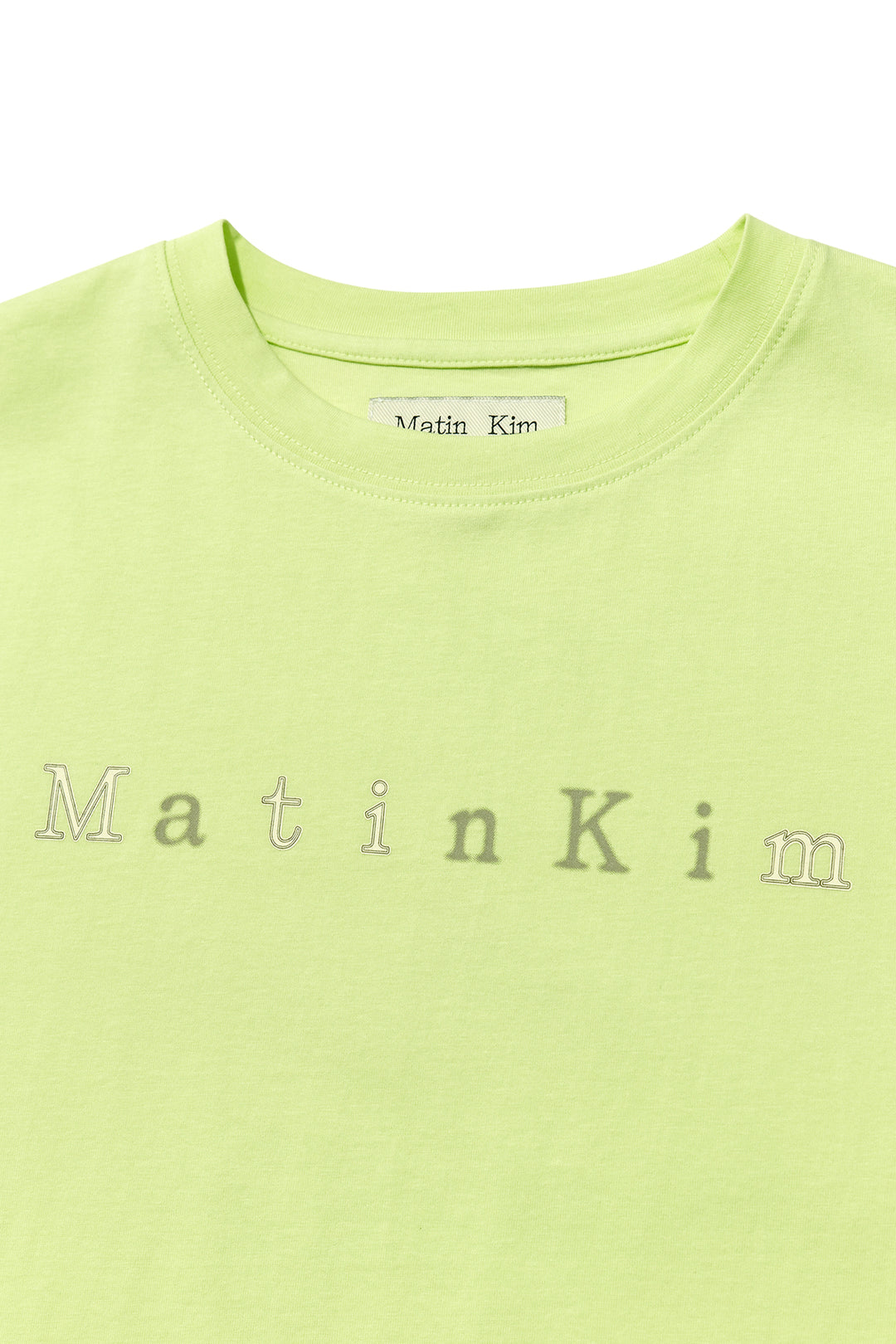 Matin Kim Sticker Graphic Logo Top Lime
