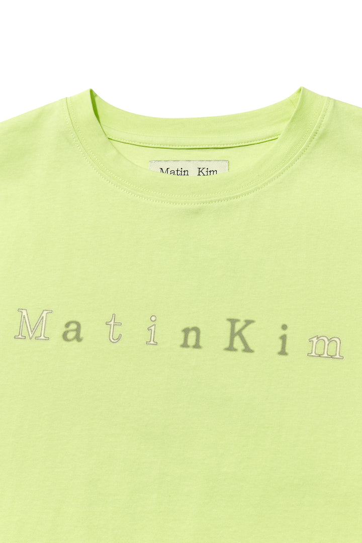 Matin Kim Sticker Graphic Logo Top Lime