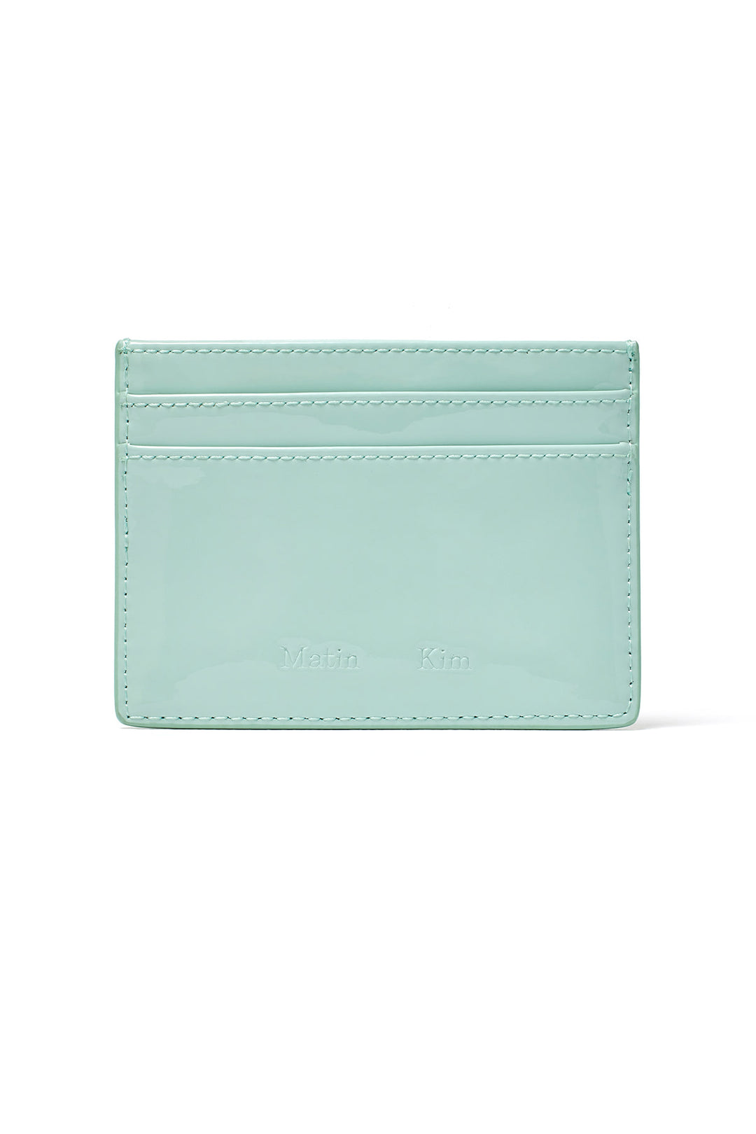Matin Kim Heart Wave Enamel Card Wallet — Mint