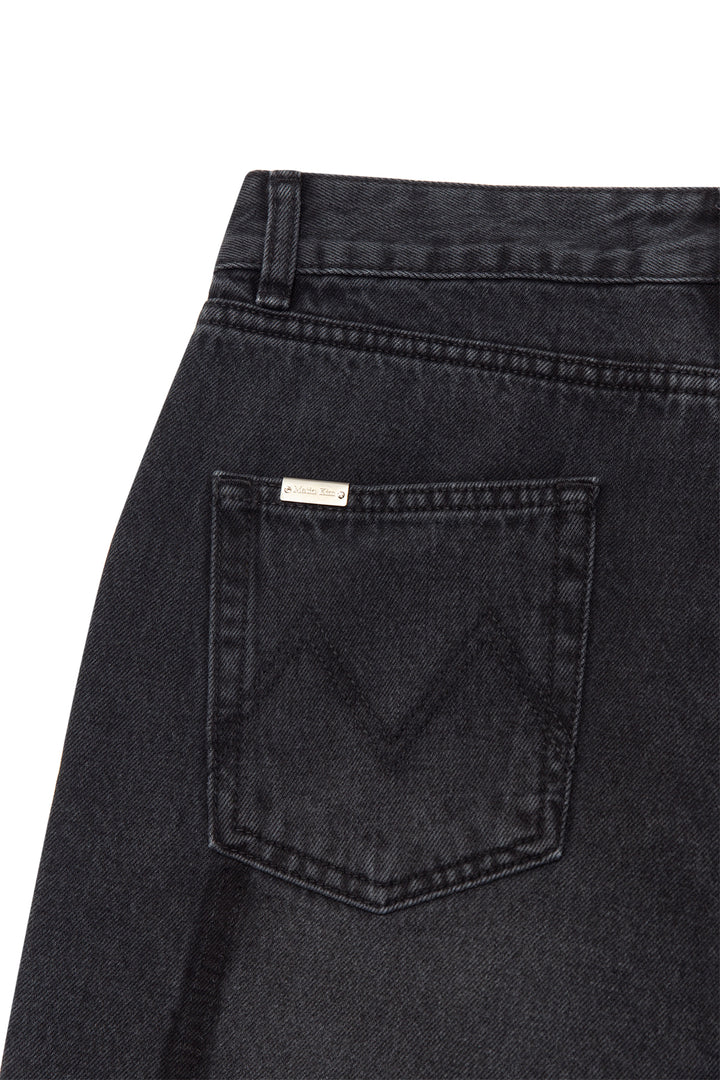 Matin Kim Pocket Washed Point Denim — Black