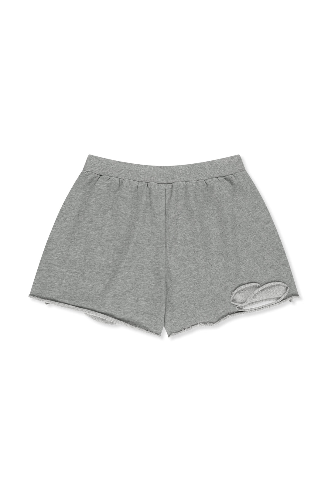 Matin Kim Distressed Terry Skort Shorts — Gray