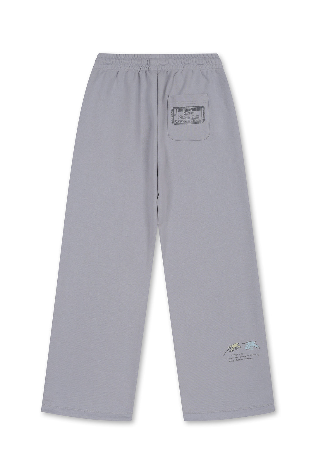 Matin Kim Graffiti Artwork Sweatpants Smoke — Blue