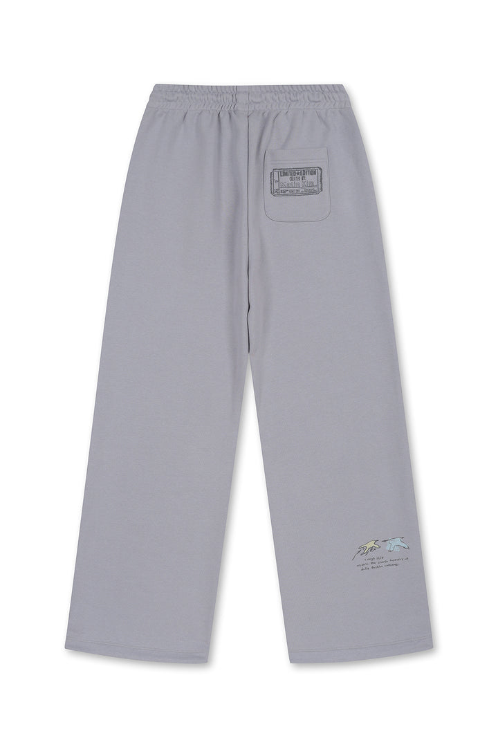 Matin Kim Graffiti Artwork Sweatpants Smoke — Blue