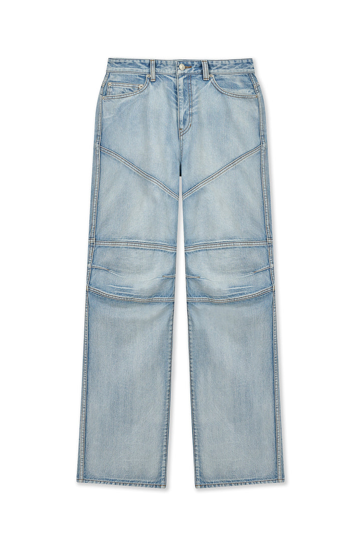 Matin Kim Panel Semi Wide Denim — Light Blue